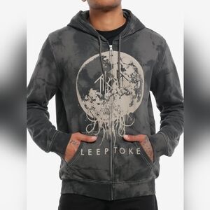 Nwt SOLDOUT Hot Topic Sleep Token Take Me Back To Eden Moon Wash Grey Hoodie S